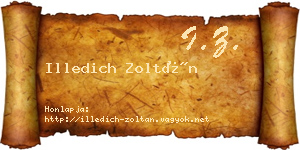 Illedich Zoltán névjegykártya